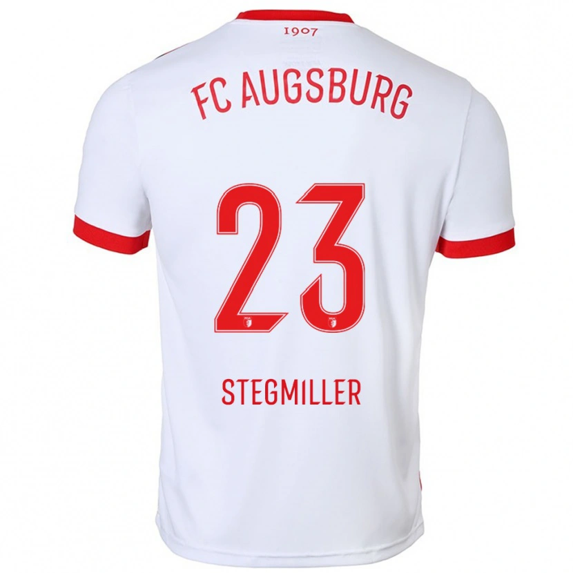 Danxen Dames Louis Stegmiller #23 Wit Rood Thuisshirt Thuistenue 2025/26 T-Shirt
