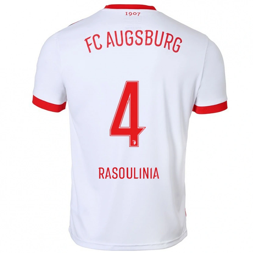 Danxen Dames Nick Rasoulinia #4 Wit Rood Thuisshirt Thuistenue 2025/26 T-Shirt