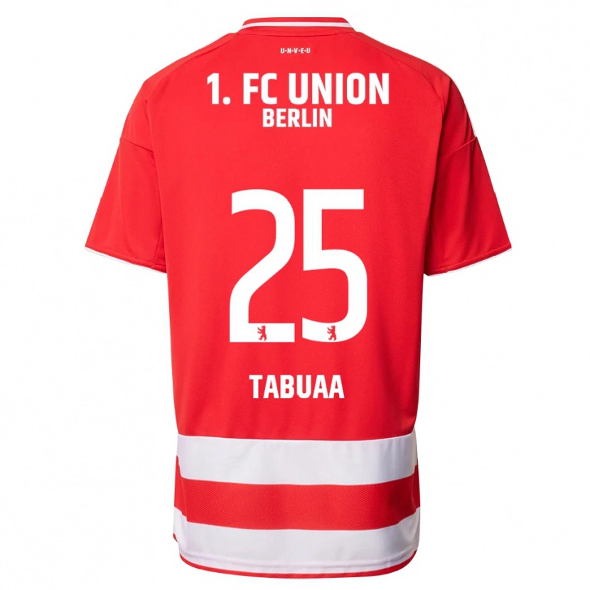 Danxen Dames Stephen Tabuaa #25 Rood Wit Thuisshirt Thuistenue 2025/26 T-Shirt