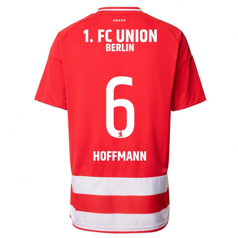 Danxen Dames Finn Hoffmann #6 Rood Wit Thuisshirt Thuistenue 2025/26 T-Shirt