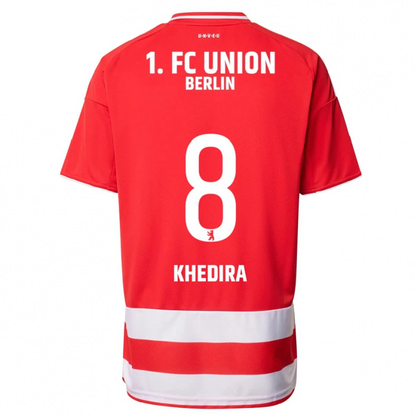 Danxen Dames Rani Khedira #8 Rood Wit Thuisshirt Thuistenue 2025/26 T-Shirt