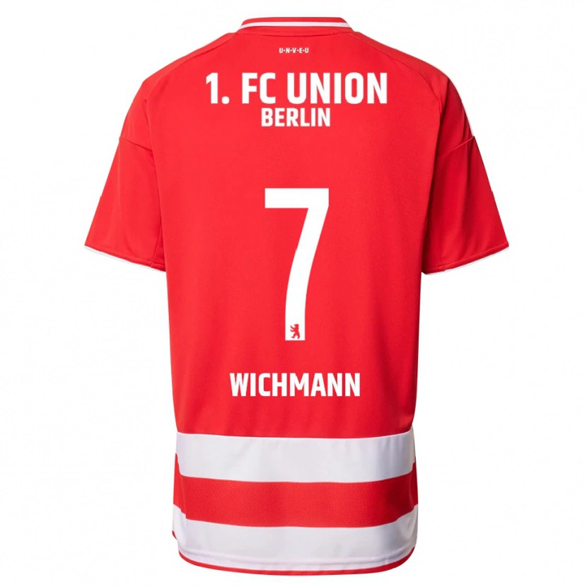Danxen Dames Julius Wichmann #7 Rood Wit Thuisshirt Thuistenue 2025/26 T-Shirt