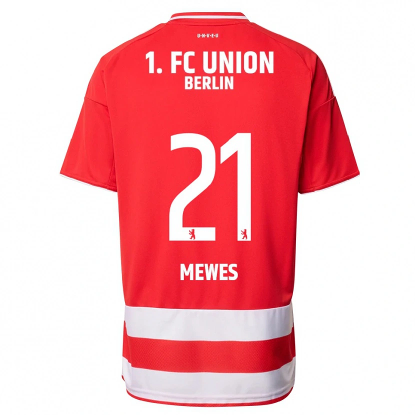 Danxen Dames Gennaro Mewes #21 Rood Wit Thuisshirt Thuistenue 2025/26 T-Shirt