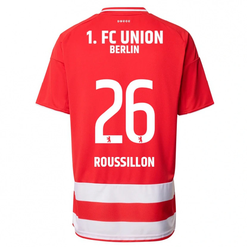 Danxen Dames Jérôme Roussillon #26 Rood Wit Thuisshirt Thuistenue 2025/26 T-Shirt