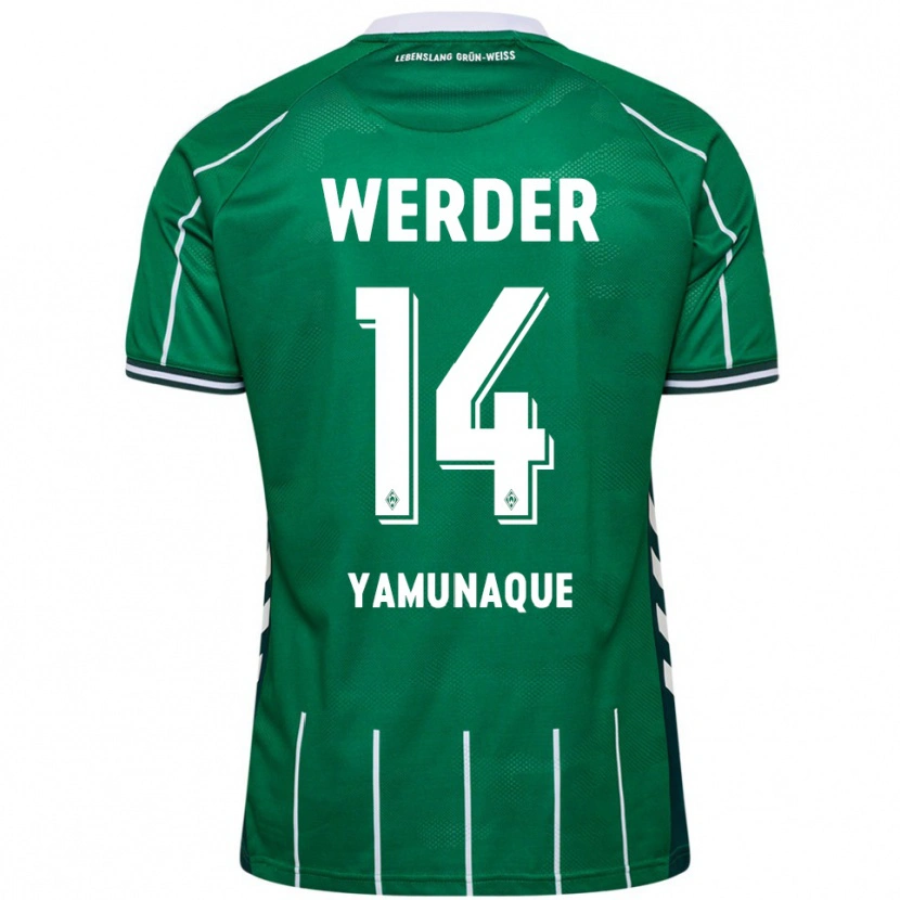 Danxen Dames Rafael Pascual Ramirez Yamunaque #14 Groen Wit Thuisshirt Thuistenue 2025/26 T-Shirt