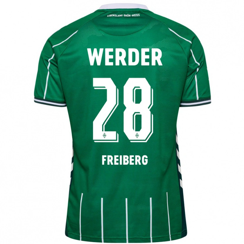 Danxen Dames Piet Freiberg #28 Groen Wit Thuisshirt Thuistenue 2025/26 T-Shirt