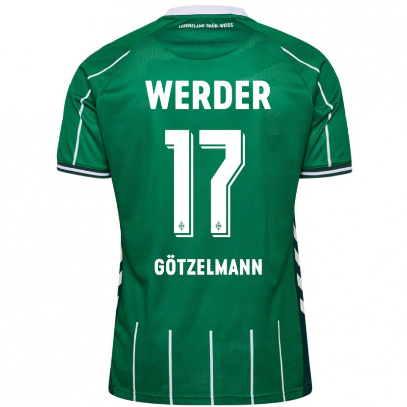 Danxen Dames Patrick Götzelmann #17 Groen Wit Thuisshirt Thuistenue 2025/26 T-Shirt