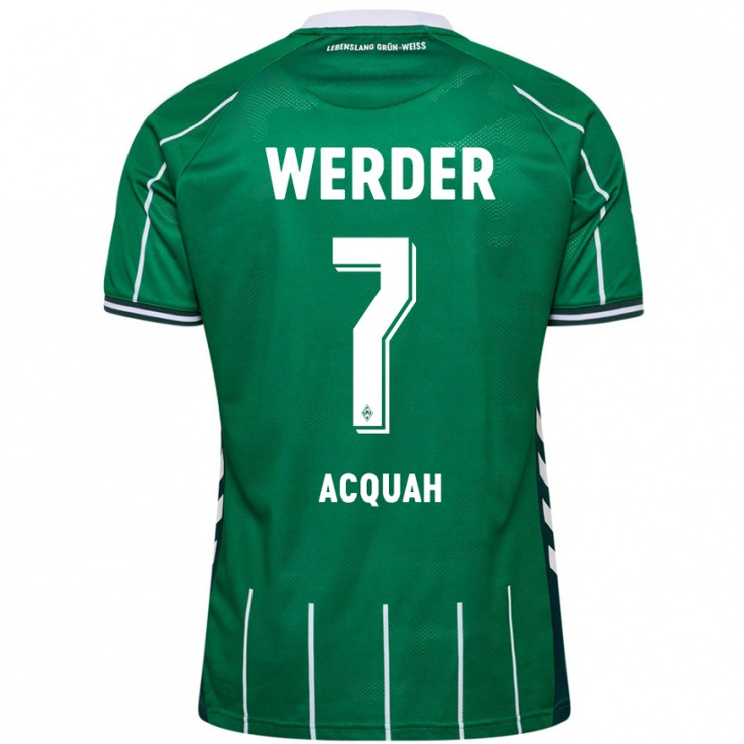 Danxen Dames Joseph Shadrach Acheampong Acquah #7 Groen Wit Thuisshirt Thuistenue 2025/26 T-Shirt