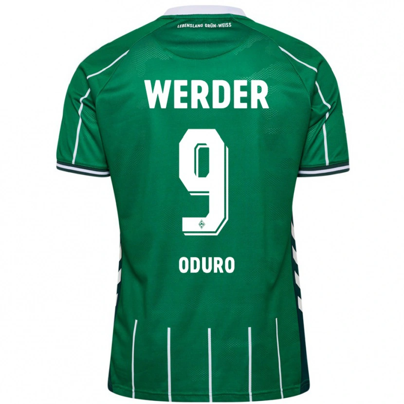 Danxen Dames Ricardo Oduro #9 Groen Wit Thuisshirt Thuistenue 2025/26 T-Shirt