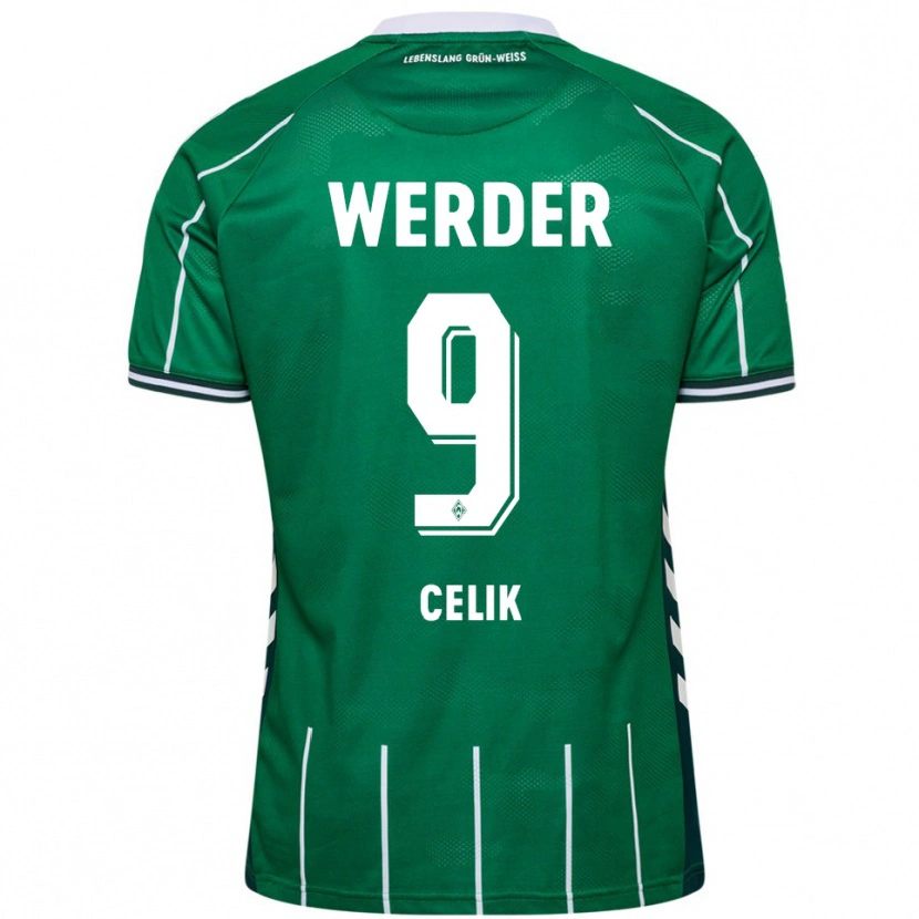 Danxen Dames Mustafa Celik #9 Groen Wit Thuisshirt Thuistenue 2025/26 T-Shirt