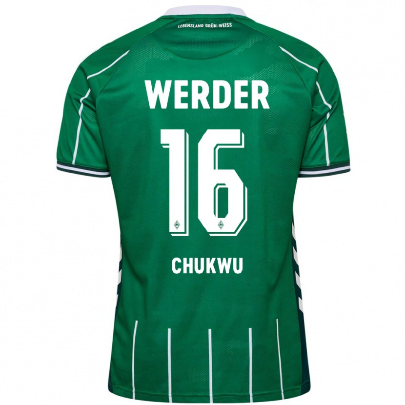 Danxen Dames Emmanuel Chukwu #16 Groen Wit Thuisshirt Thuistenue 2025/26 T-Shirt