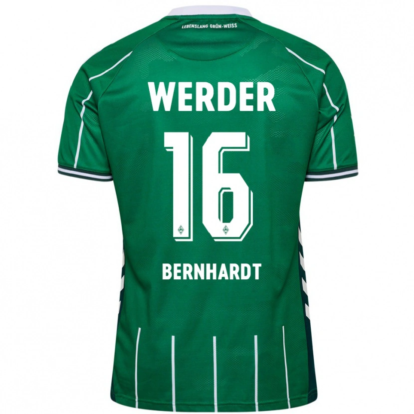 Danxen Dames Emilie Bernhardt #16 Groen Wit Thuisshirt Thuistenue 2025/26 T-Shirt