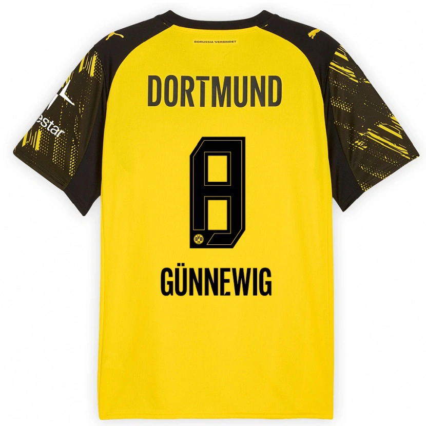 Danxen Dames Noreen Günnewig #8 Geel Zwart Thuisshirt Thuistenue 2025/26 T-Shirt