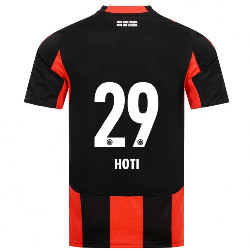 Danxen Dames Leart Hoti #29 Zwart Rood Thuisshirt Thuistenue 2025/26 T-Shirt
