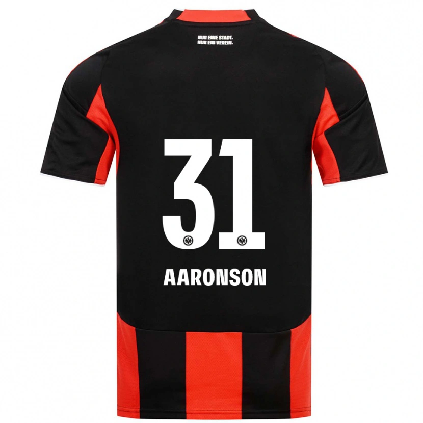 Danxen Dames Paxten Aaronson #31 Zwart Rood Thuisshirt Thuistenue 2025/26 T-Shirt