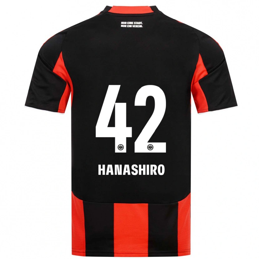 Danxen Dames Rinto Hanashiro #42 Zwart Rood Thuisshirt Thuistenue 2025/26 T-Shirt