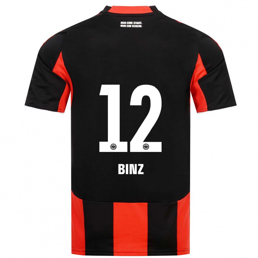 Danxen Dames Sam Binz #12 Zwart Rood Thuisshirt Thuistenue 2025/26 T-Shirt