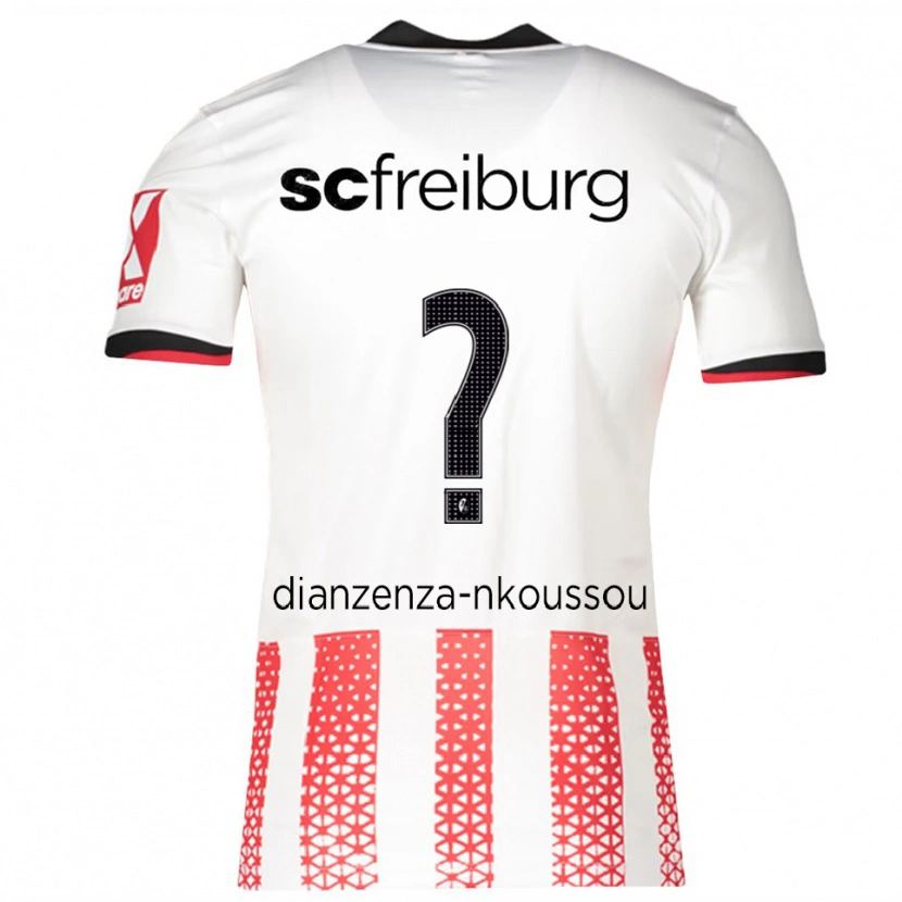 Danxen Dames Chrisdy Dianzenza-Nkoussou #0 Wit Rood Thuisshirt Thuistenue 2025/26 T-Shirt