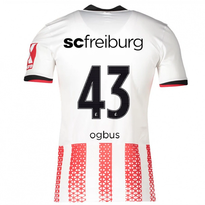 Danxen Dames Bruno Ogbus #43 Wit Rood Thuisshirt Thuistenue 2025/26 T-Shirt