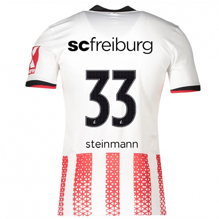 Danxen Dames Karl Steinmann #33 Wit Rood Thuisshirt Thuistenue 2025/26 T-Shirt