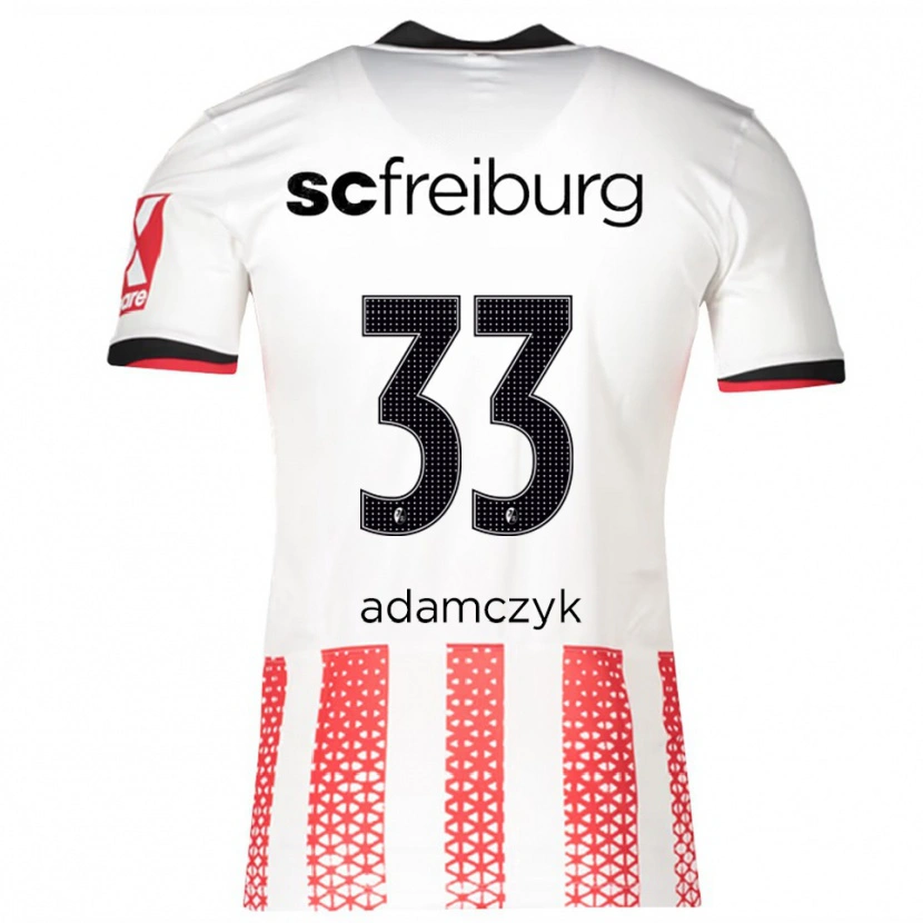 Danxen Dames Rebecca Adamczyk #33 Wit Rood Thuisshirt Thuistenue 2025/26 T-Shirt