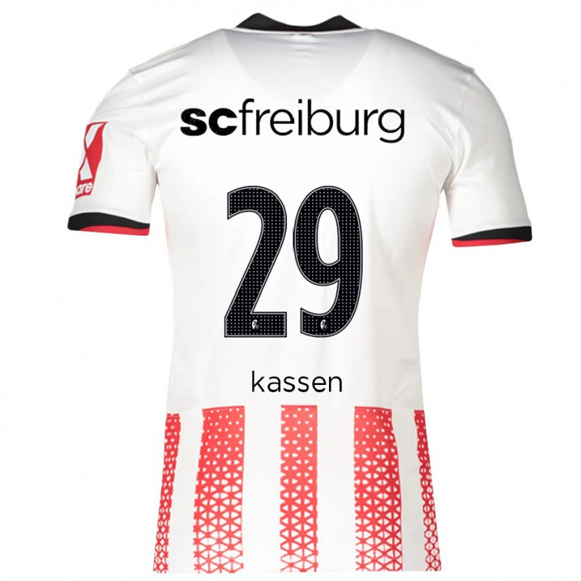 Danxen Dames Julia Kassen #29 Wit Rood Thuisshirt Thuistenue 2025/26 T-Shirt