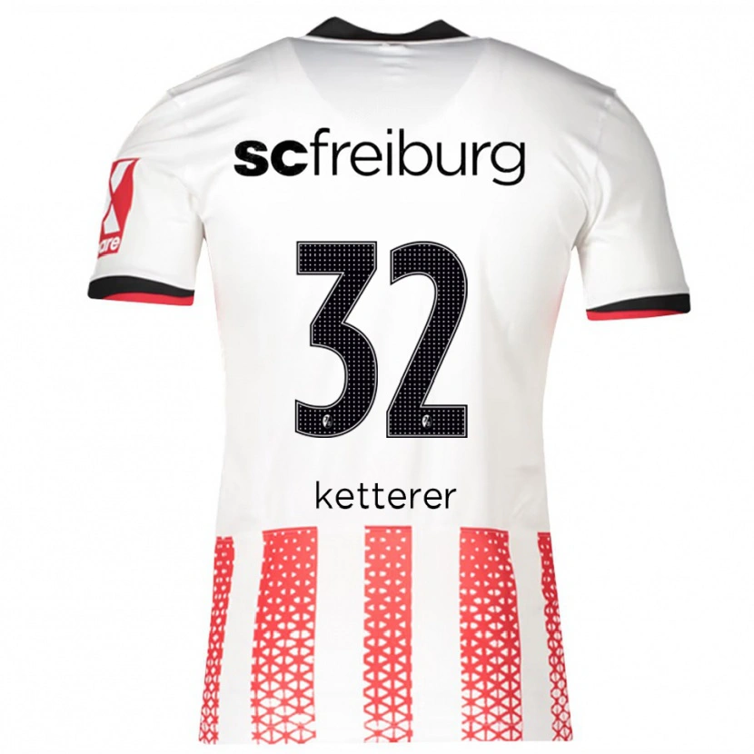 Danxen Dames Ashley Ketterer #32 Wit Rood Thuisshirt Thuistenue 2025/26 T-Shirt