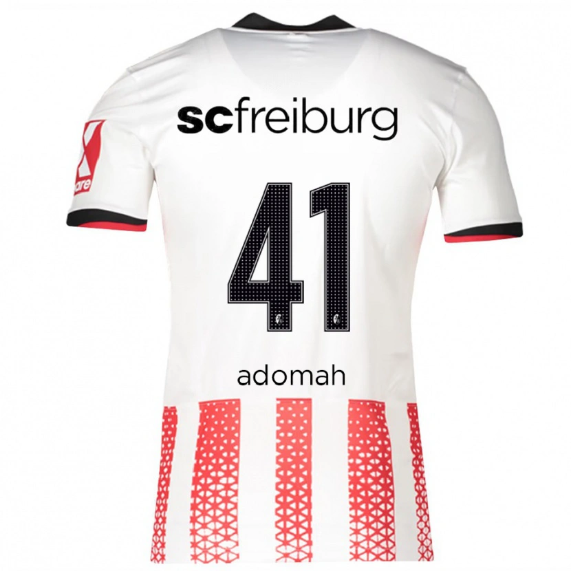 Danxen Dames Bismark Adomah #41 Wit Rood Thuisshirt Thuistenue 2025/26 T-Shirt