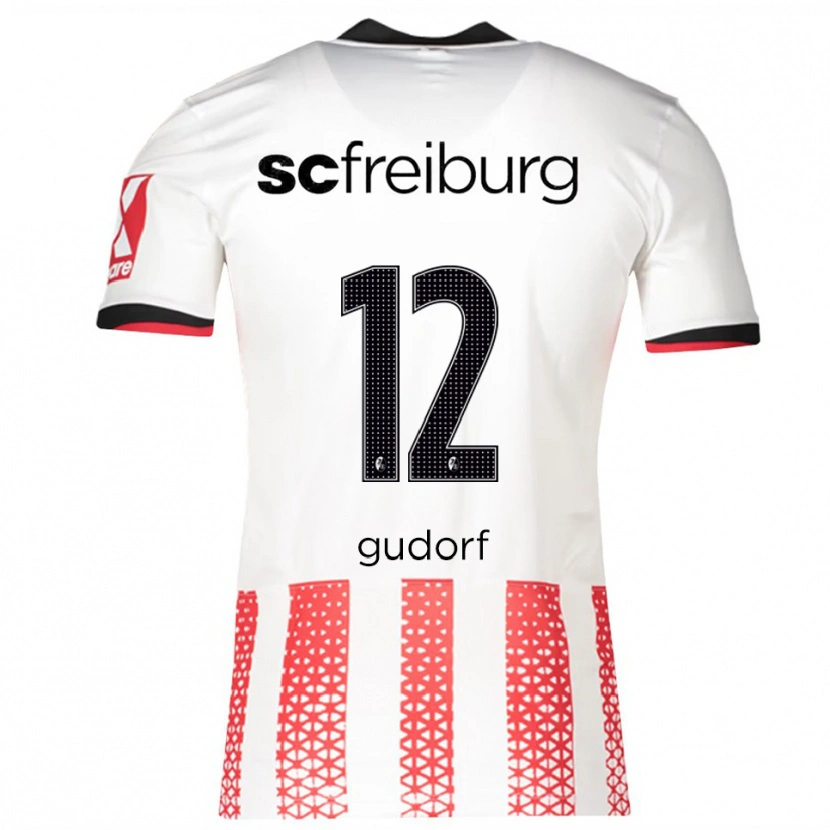 Danxen Dames Ally Gudorf #12 Wit Rood Thuisshirt Thuistenue 2025/26 T-Shirt