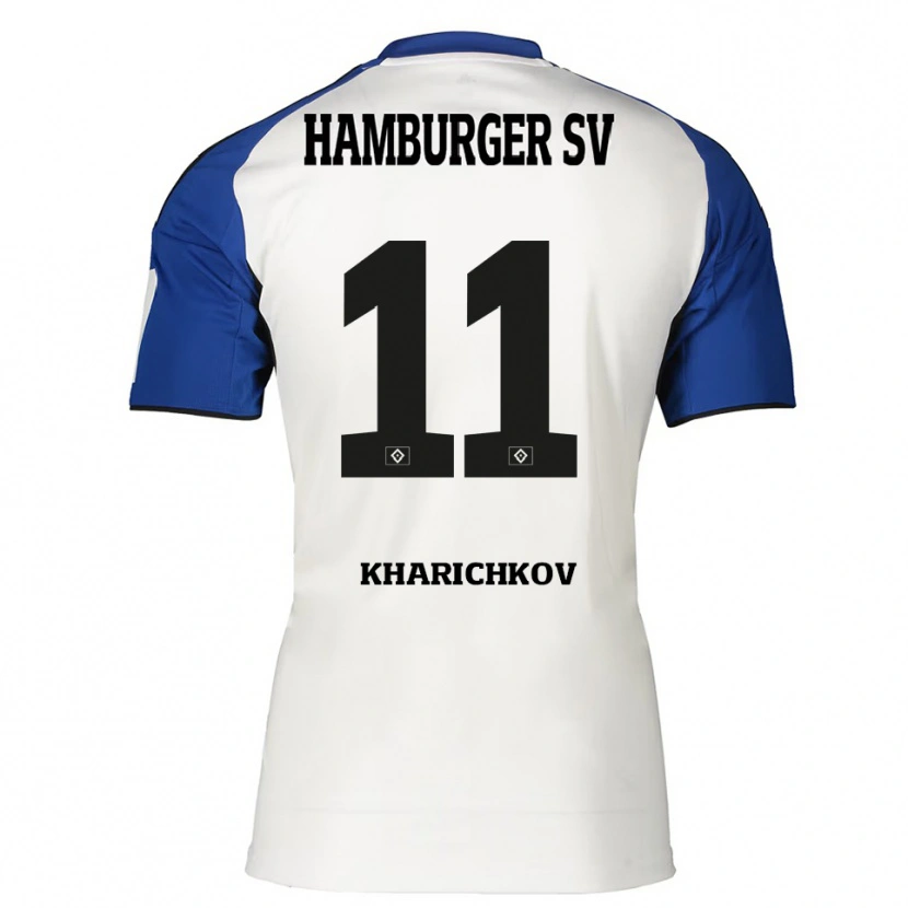 Danxen Dames Valentyn Kharichkov #11 Wit Blauw Thuisshirt Thuistenue 2025/26 T-Shirt