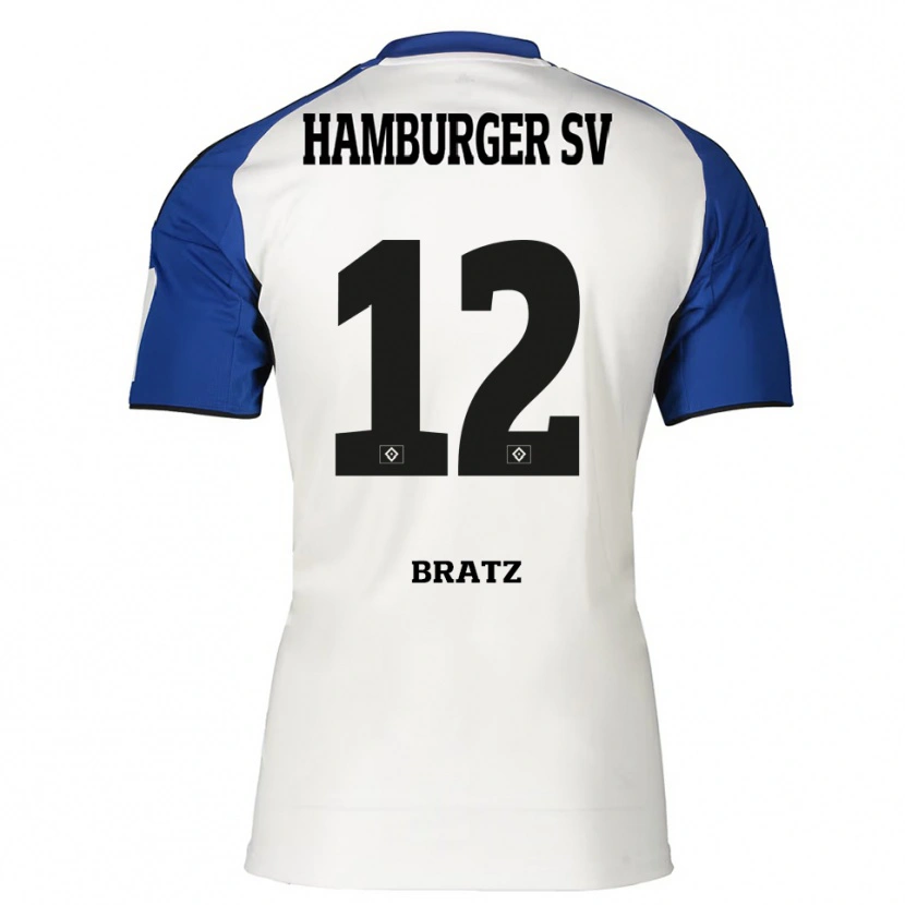 Danxen Dames Julian Brätz #12 Wit Blauw Thuisshirt Thuistenue 2025/26 T-Shirt