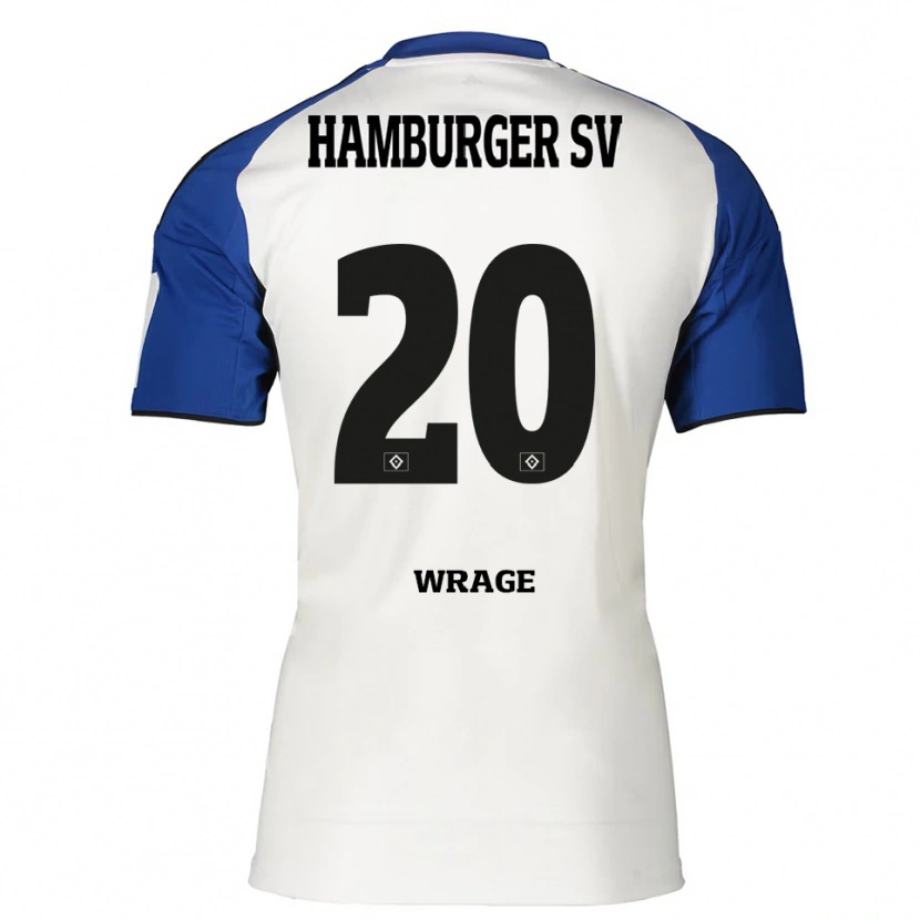 Danxen Dames Joris Wrage #20 Wit Blauw Thuisshirt Thuistenue 2025/26 T-Shirt