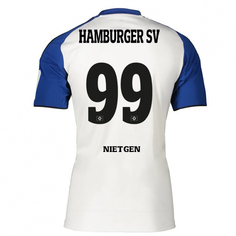 Danxen Dames Marvin Nietgen #99 Wit Blauw Thuisshirt Thuistenue 2025/26 T-Shirt