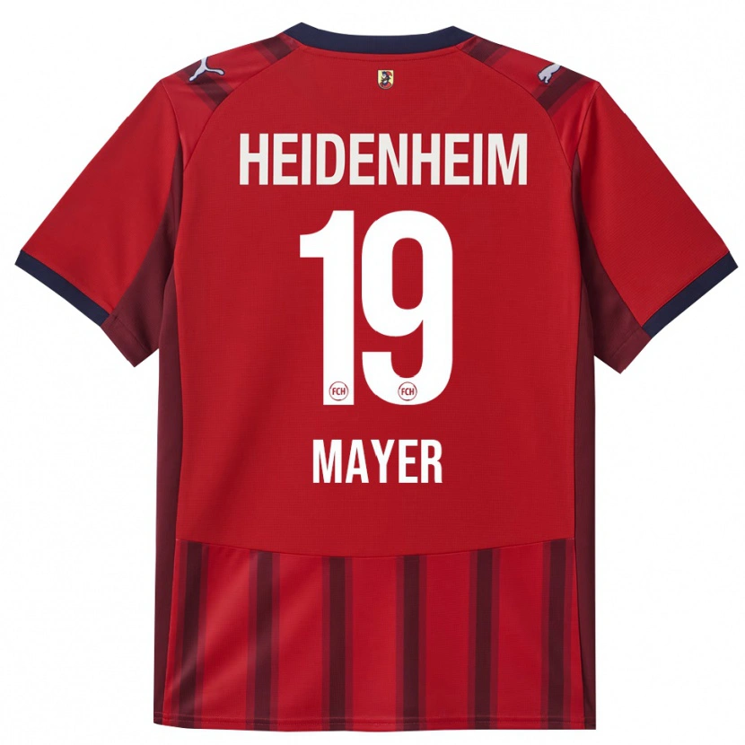 Danxen Dames Luca Mayer #19 Rood Marineblauw Thuisshirt Thuistenue 2025/26 T-Shirt
