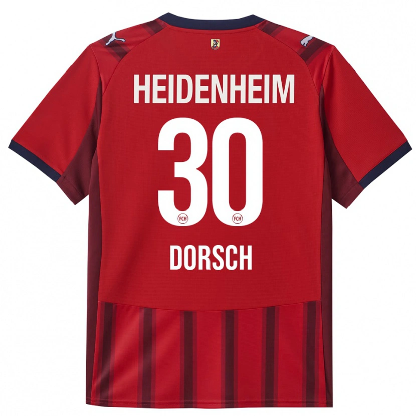 Danxen Dames Niklas Dorsch #30 Rood Marineblauw Thuisshirt Thuistenue 2025/26 T-Shirt