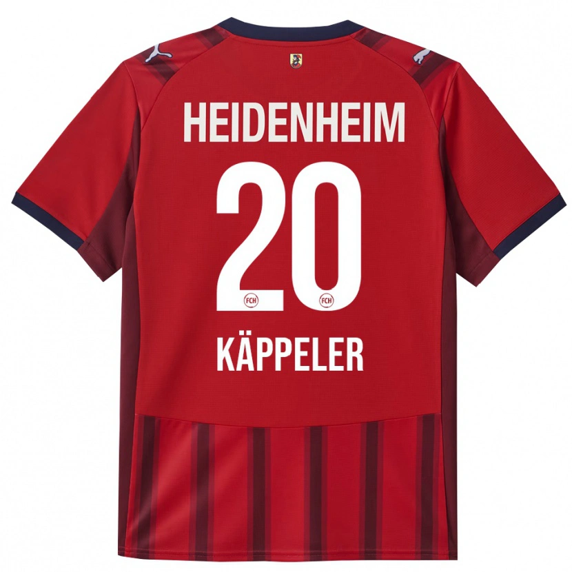 Danxen Dames Lina Käppeler #20 Rood Marineblauw Thuisshirt Thuistenue 2025/26 T-Shirt