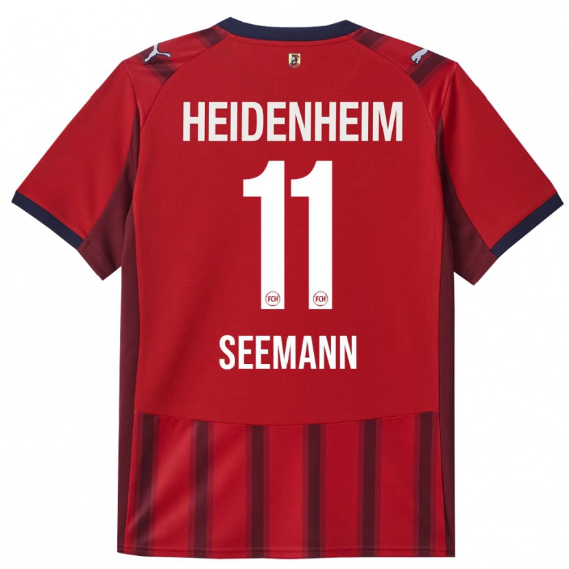 Danxen Dames Maria Seemann #11 Rood Marineblauw Thuisshirt Thuistenue 2025/26 T-Shirt
