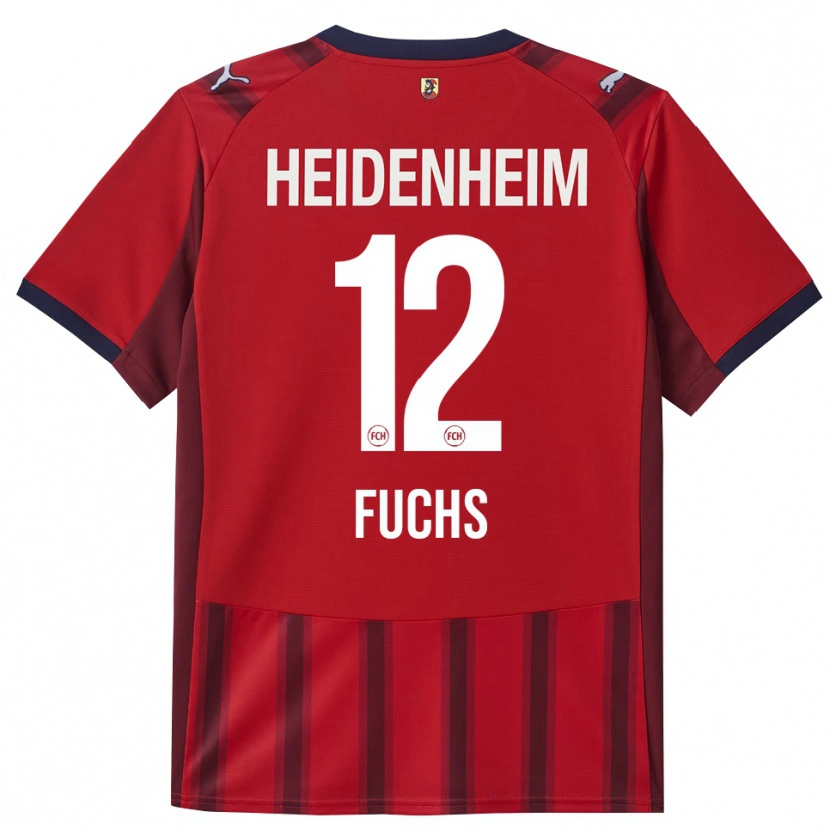 Danxen Dames Celine Fuchs #12 Rood Marineblauw Thuisshirt Thuistenue 2025/26 T-Shirt