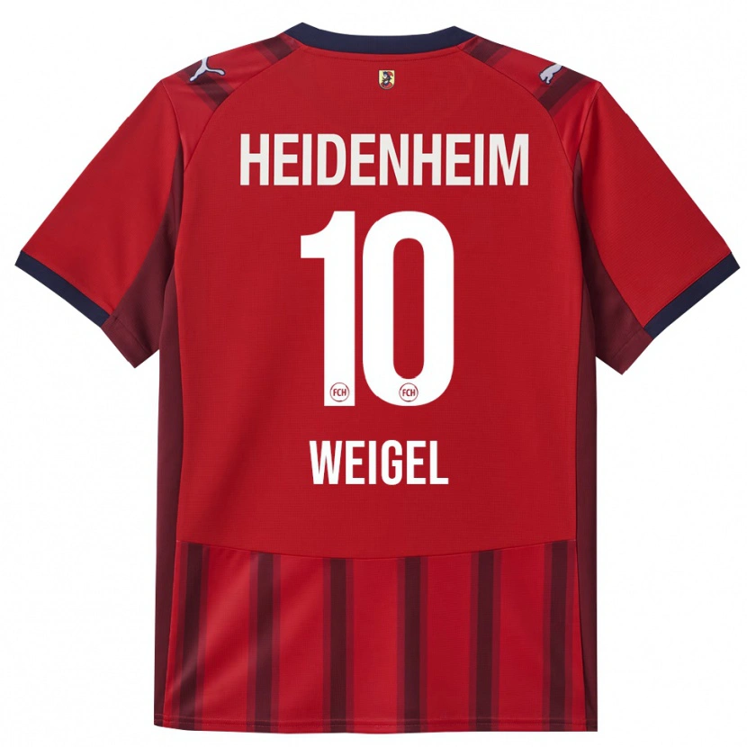 Danxen Dames Tobias Weigel #10 Rood Marineblauw Thuisshirt Thuistenue 2025/26 T-Shirt
