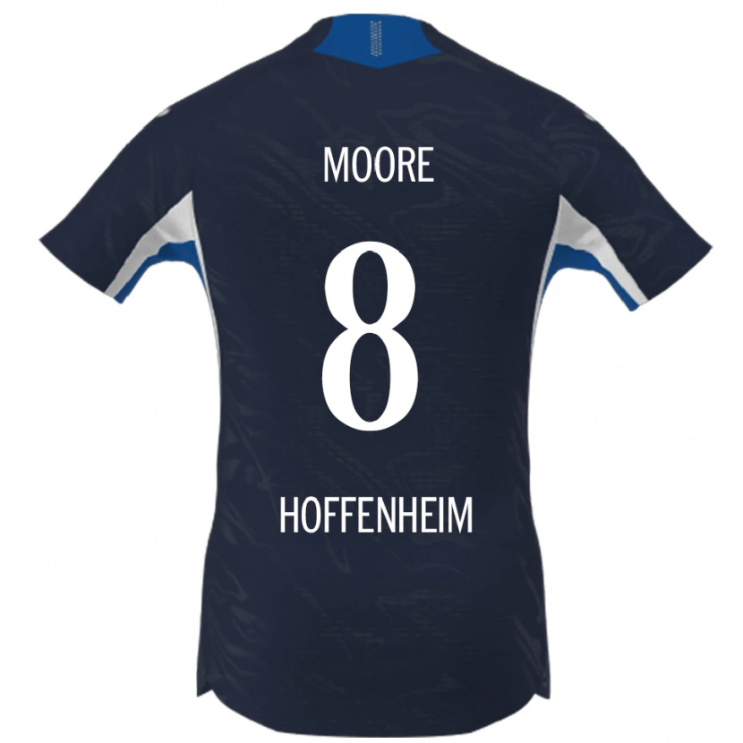 Danxen Dames Matthew Moore #8 Marineblauw Wit Thuisshirt Thuistenue 2025/26 T-Shirt