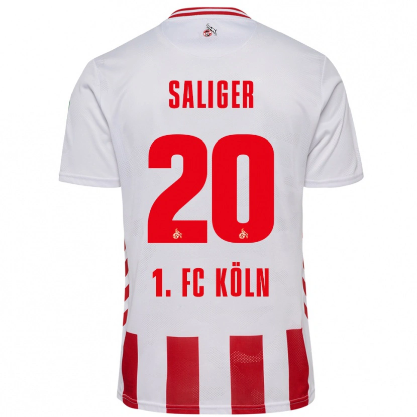 Danxen Dames Jonas Saliger #20 Wit Rood Thuisshirt Thuistenue 2025/26 T-Shirt