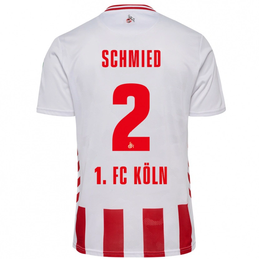 Danxen Dames Joël Schmied #2 Wit Rood Thuisshirt Thuistenue 2025/26 T-Shirt