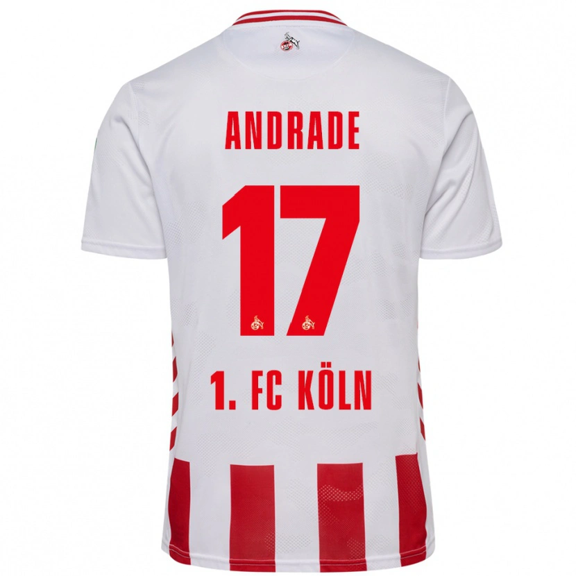 Danxen Dames Lydia Andrade #17 Wit Rood Thuisshirt Thuistenue 2025/26 T-Shirt