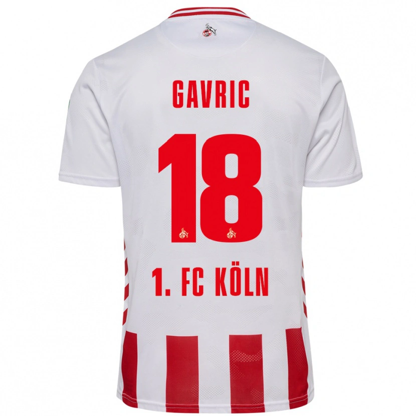 Danxen Dames Andrea Gavrić #18 Wit Rood Thuisshirt Thuistenue 2025/26 T-Shirt