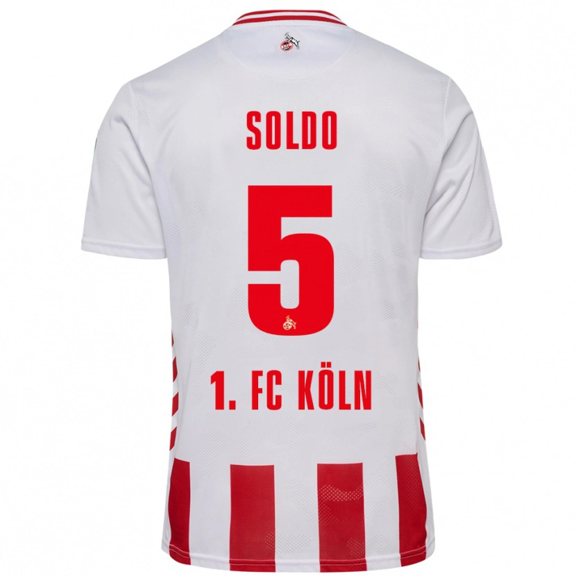 Danxen Dames Nikola Soldo #5 Wit Rood Thuisshirt Thuistenue 2025/26 T-Shirt