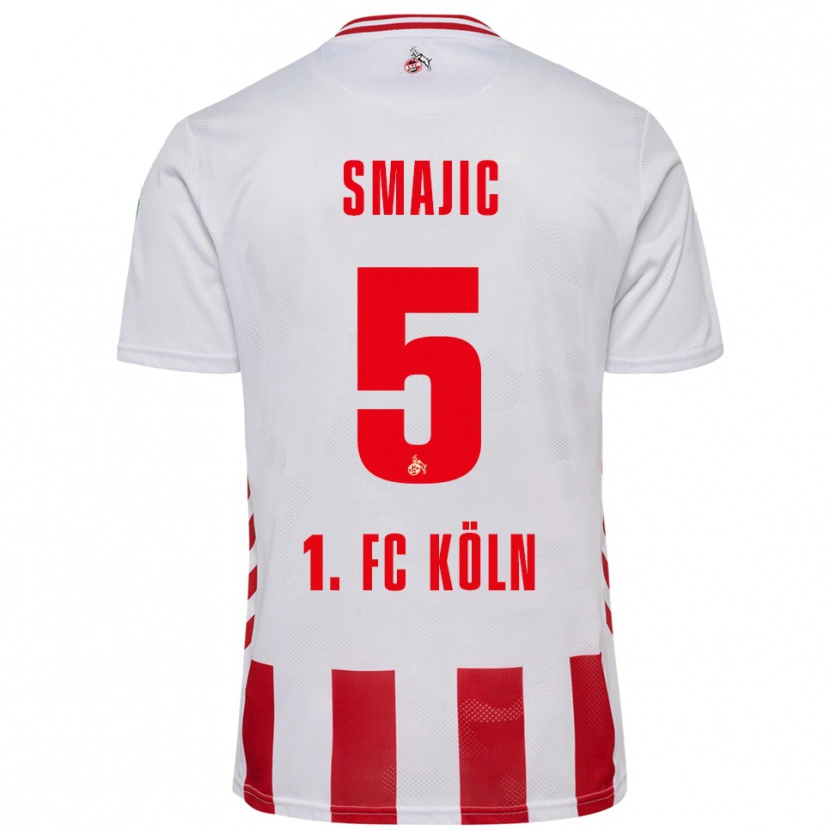 Danxen Dames Rijad Smajic #5 Wit Rood Thuisshirt Thuistenue 2025/26 T-Shirt