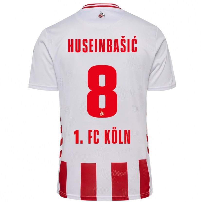 Danxen Dames Denis Huseinbasic #8 Wit Rood Thuisshirt Thuistenue 2025/26 T-Shirt