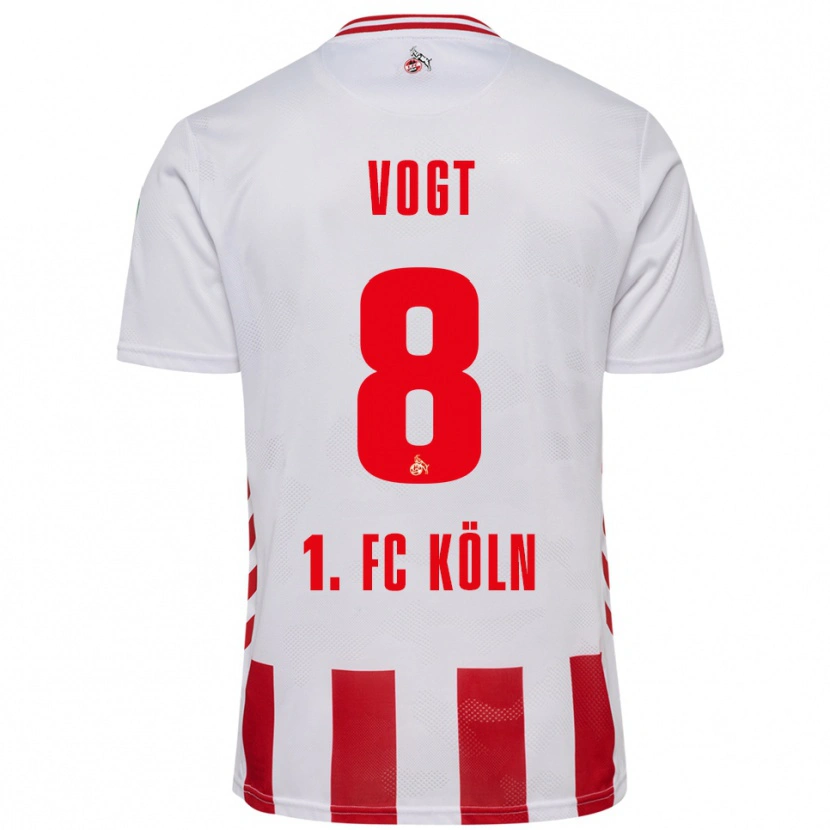 Danxen Dames Laura Vogt #8 Wit Rood Thuisshirt Thuistenue 2025/26 T-Shirt