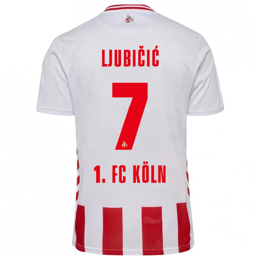 Danxen Dames Dejan Ljubicic #7 Wit Rood Thuisshirt Thuistenue 2025/26 T-Shirt