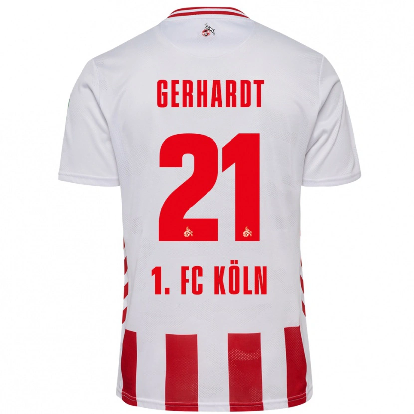 Danxen Dames Anna Gerhardt #21 Wit Rood Thuisshirt Thuistenue 2025/26 T-Shirt
